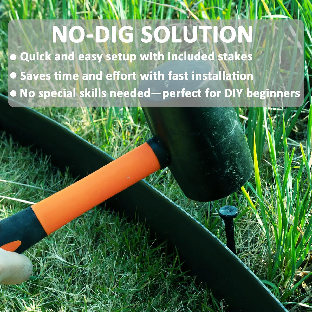4 inch Tall Landscape Edging Kit 80FT Garden Edging with 150 Spikes for Lawn Edging and Flower Beds