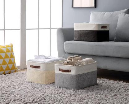 DECOMOMO Storage Bins Fabric Storage Baskets for Shelves, Linen Closet Organization Toys Nursery