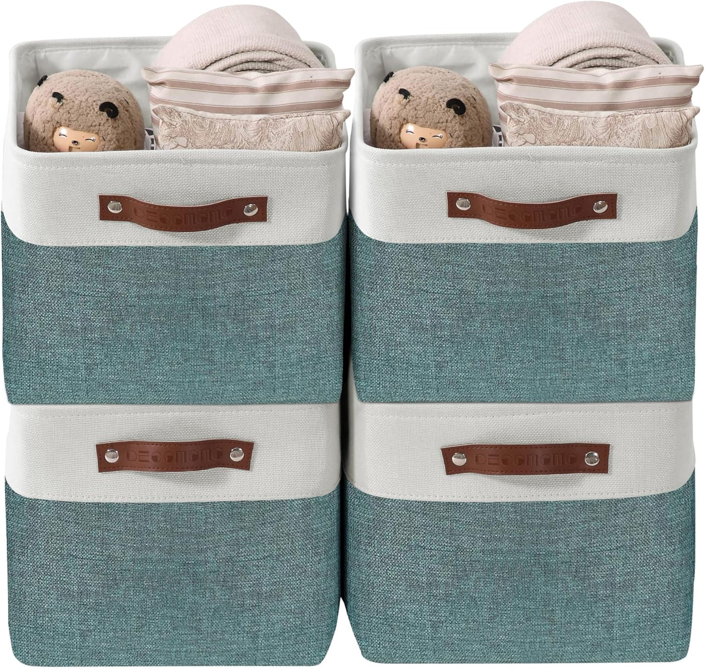 DECOMOMO Storage Bins Fabric Storage Baskets for Shelves, Linen Closet Organization Toys Nursery