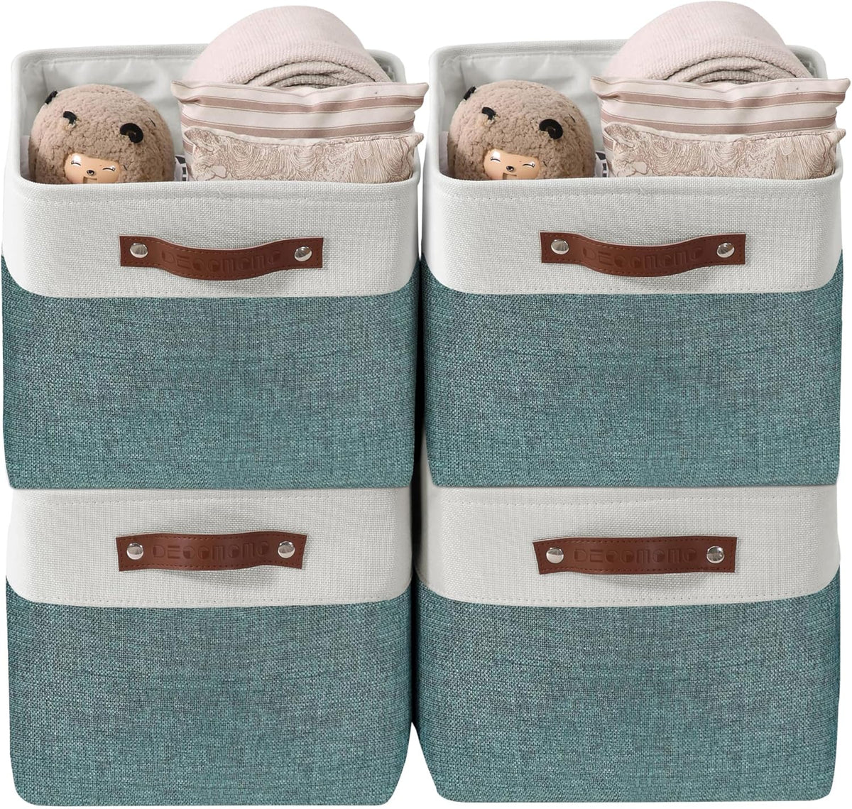 DECOMOMO Storage Bins Fabric Storage Baskets for Shelves, Linen Closet Organization Toys Nursery