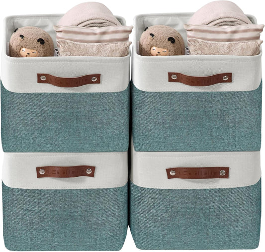 DECOMOMO Storage Bins Fabric Storage Baskets for Shelves, Linen Closet Organization Toys Nursery