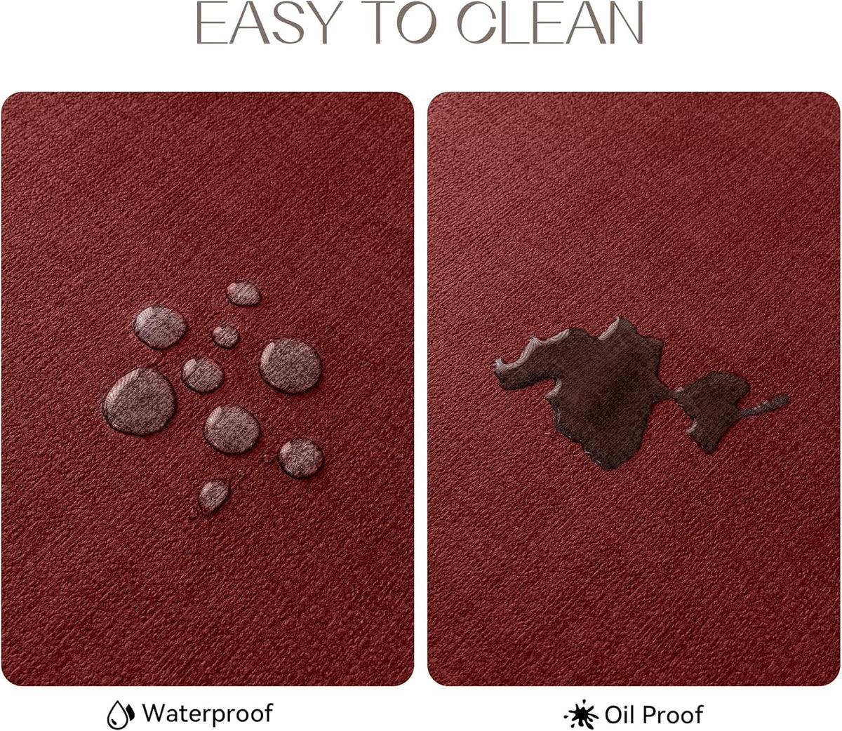 Romanstile Vinyl Placemats Set of 6-12 X 18 Inch - Heat Resistant Place Mats 100% Waterproof