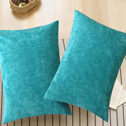 CaliTime Throw Pillow Covers Decorative 20 X 26 Inches Pack of 2 Cozy Chenille Standard Pillow