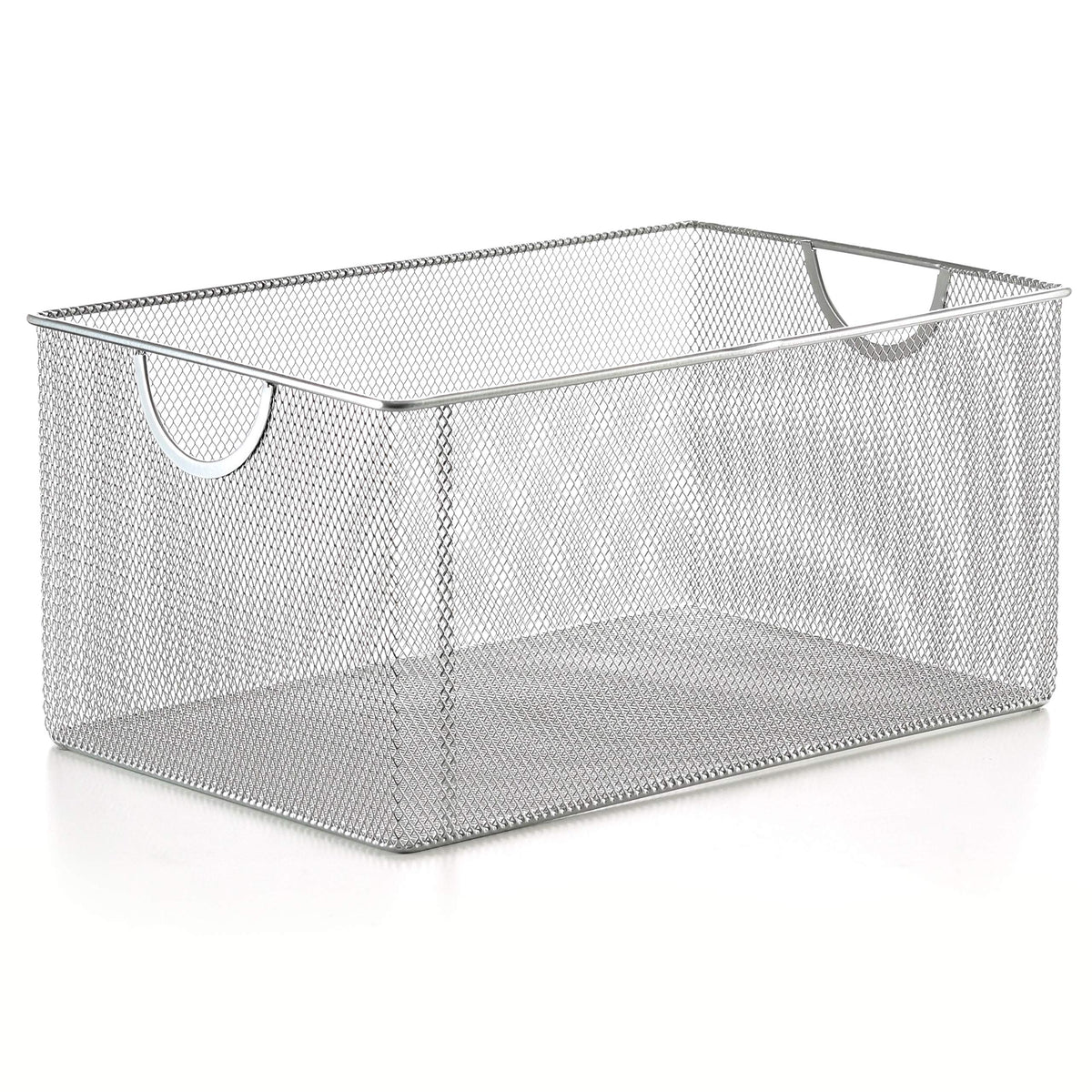YBM Home Mesh Wire Storage Basket for Shelves, Pantry Organization, and Kitchen - Multipurpose