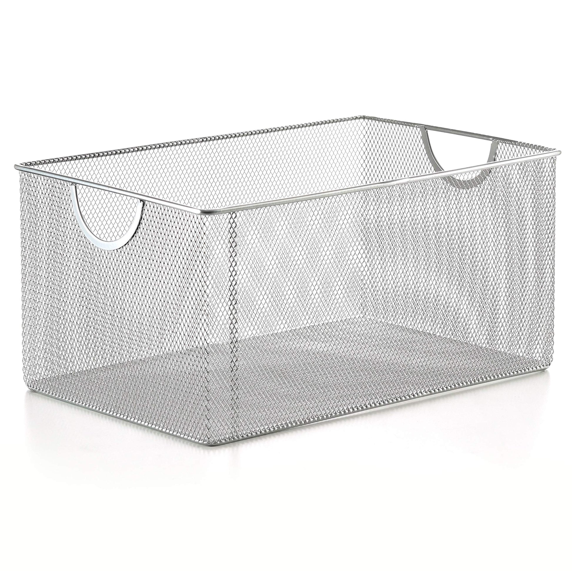YBM Home Mesh Wire Storage Basket for Shelves, Pantry Organization, and Kitchen - Multipurpose