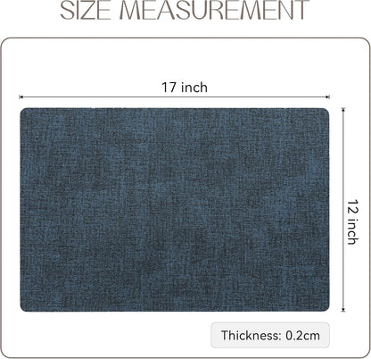 Romanstile Vinyl Placemats Set of 4-12 X 18 Inch - Heat Resistant Place Mats 100% Waterproof