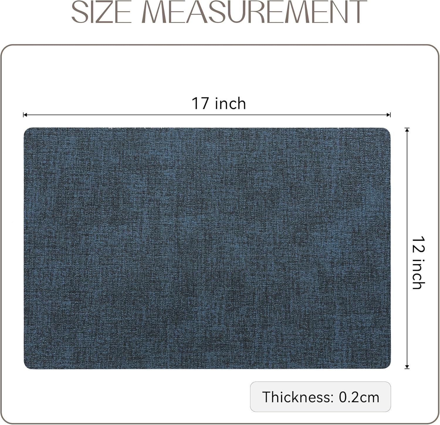 Romanstile Vinyl Placemats Set of 12-12 X 18 Inch - Heat Resistant Place Mats 100% Waterproof
