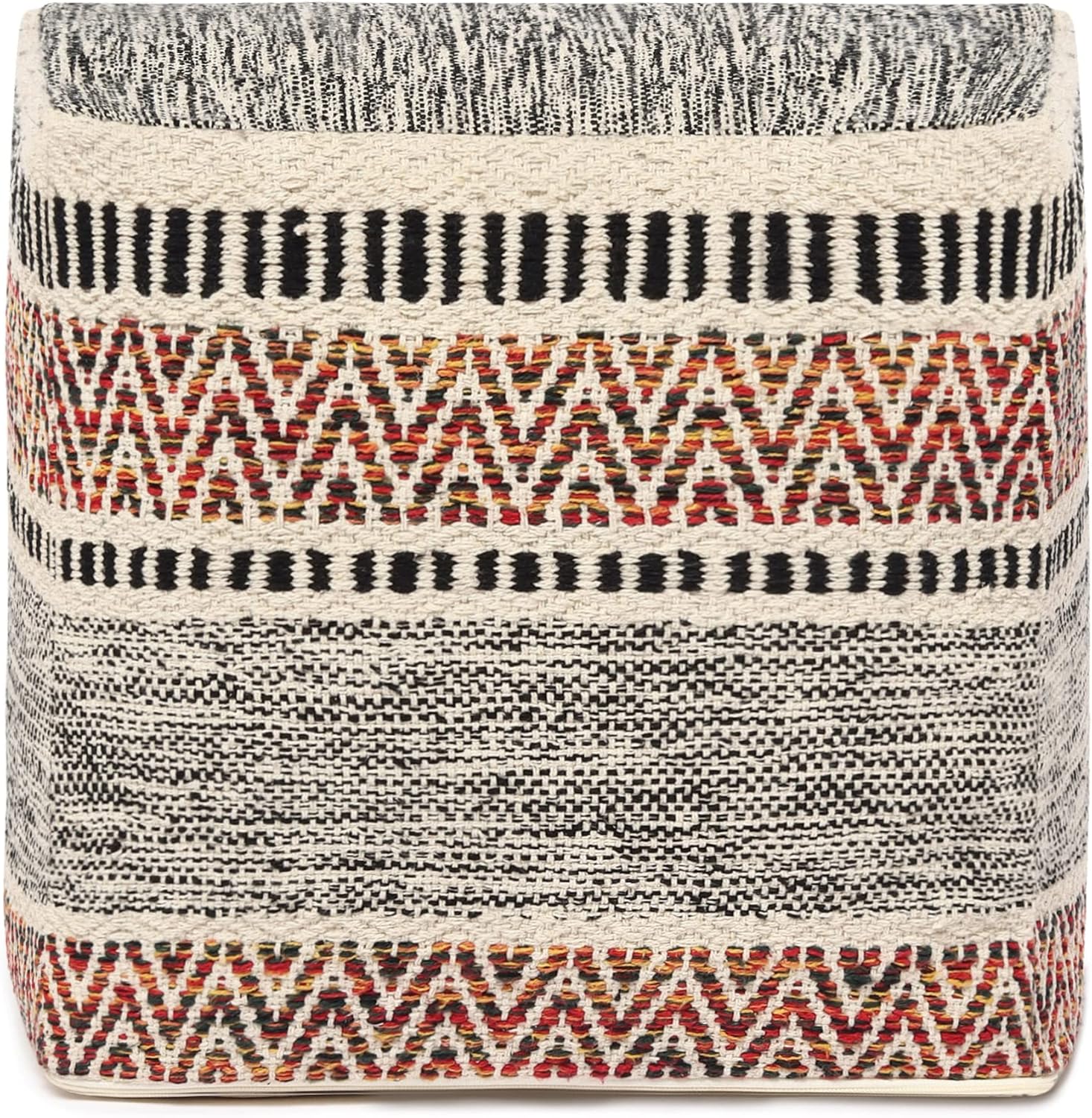 REDEARTH · Tufted Pouf Ottoman with Filler Textured Storage Cube Bean Bag Pouffe Footrest for