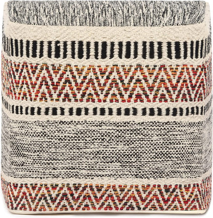 REDEARTH · Tufted Pouf Ottoman with Filler Textured Storage Cube Bean Bag Pouffe Footrest for
