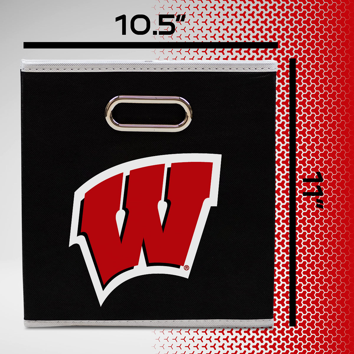 Franklin Sports NCAA Storage Bin - Cube Organizer - Wisconsin