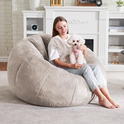 Hobestluk Bean Bag Chairs Large Bean Bag Couch for Adults Stuffed Sofa Chair Comfy Giant Bean Bag