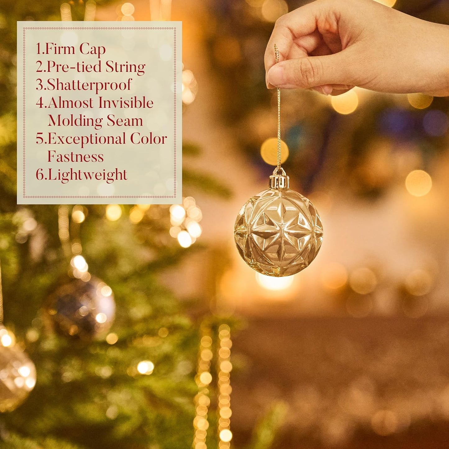 Valery Madelyn Ornaments for Christmas Trees, 16ct 2.36 Inches Blue and Gold Shatterproof Christmas