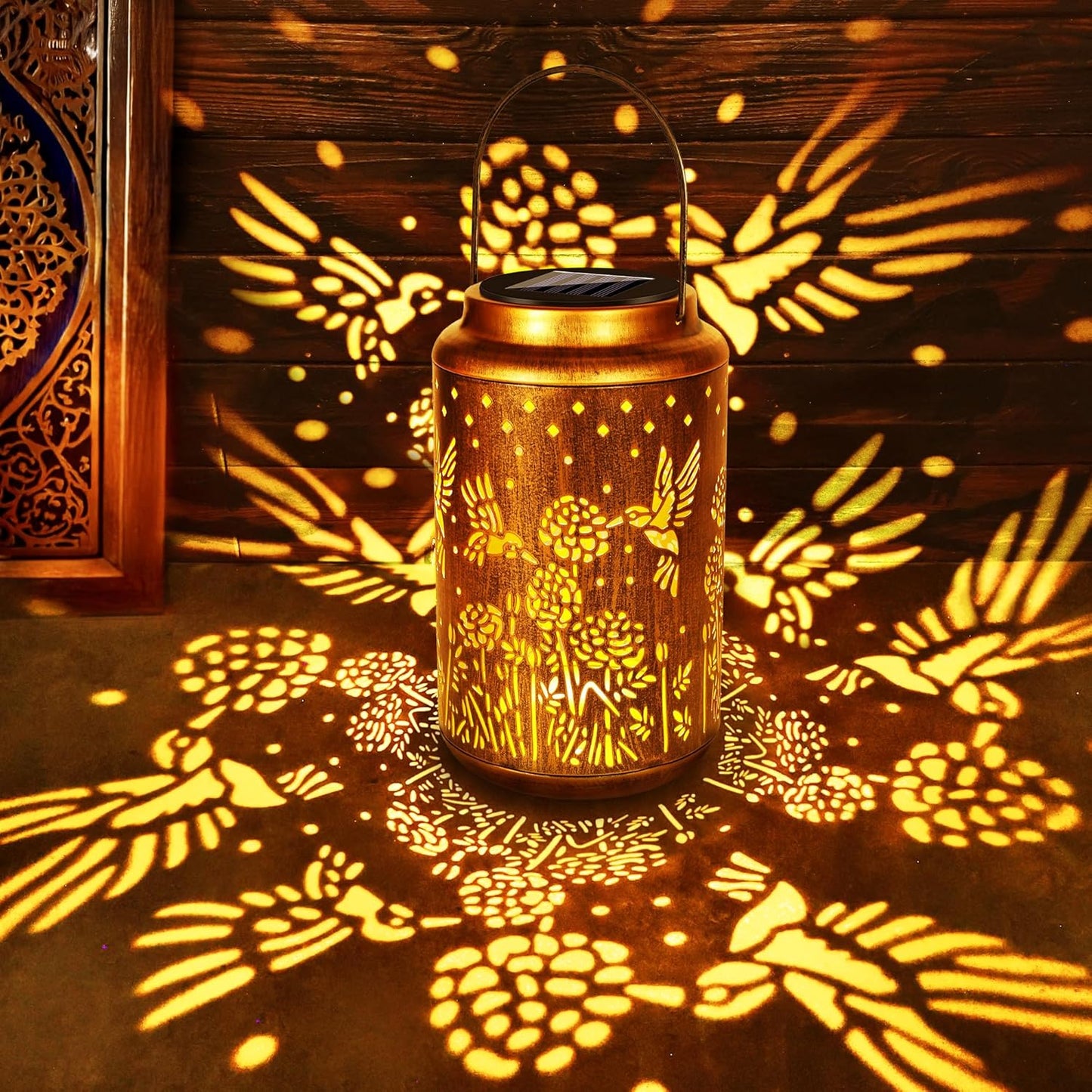 Brizled Hummingbird Solar Lanterns Outdoor, Decorative Mothers Day Gifts for Women Mom Grandma
