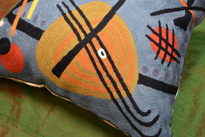 Kandinsky Modern Throw Pillow Cover - Escape | Abstract Pillow | Modern Couch Pillow | Contemporary