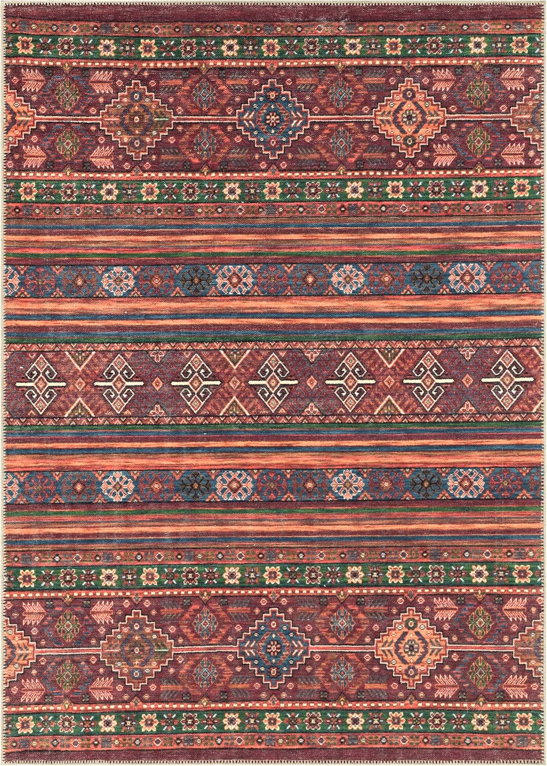Keen Home Design 9x12 Rug - Machine Washable Area Rug with Non-Slip Backing, Ideal for Living Room