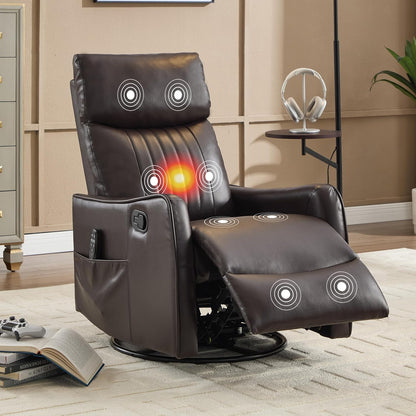 Manual Swivel Rocker Recliner Chair for Adults, Overstuffed Reclining Glider Chair for Nursing with