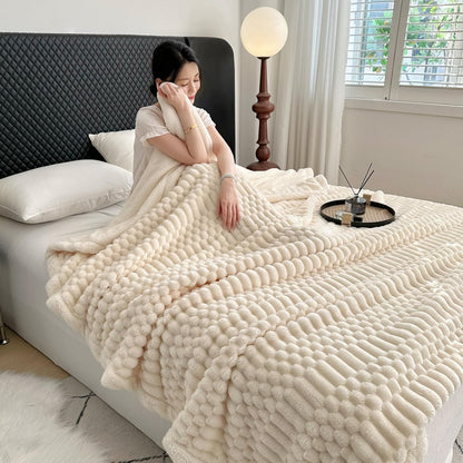 UKELER Sherpa Bed Blankets 80 × 90 inch, Ultra Soft Queen Size Throw Blanket for All Season, 470
