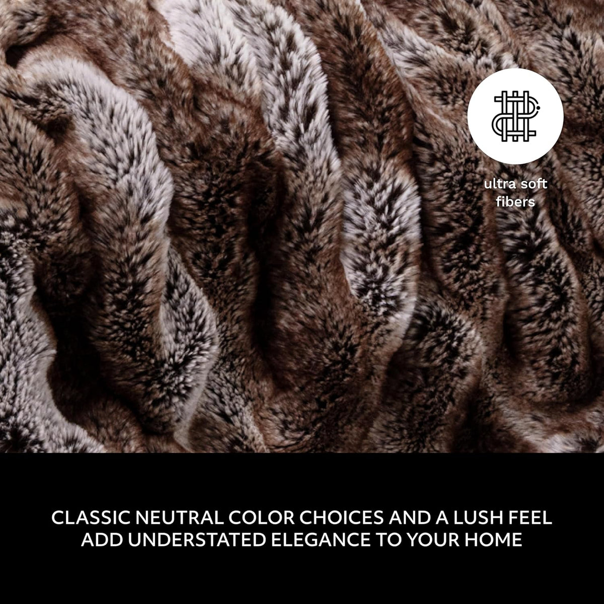 Mon Chateau Premium Reversible Luxury Faux Fur Throw for Couch, Sofa, or Bed - Plush Cozy Soft