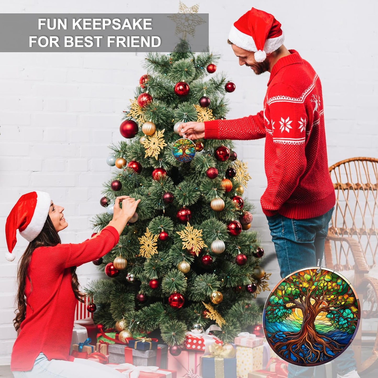 Jabihome Christmas Ornaments 2025, Exchange for Women, Men, Collectible Dated Year Ornaments for