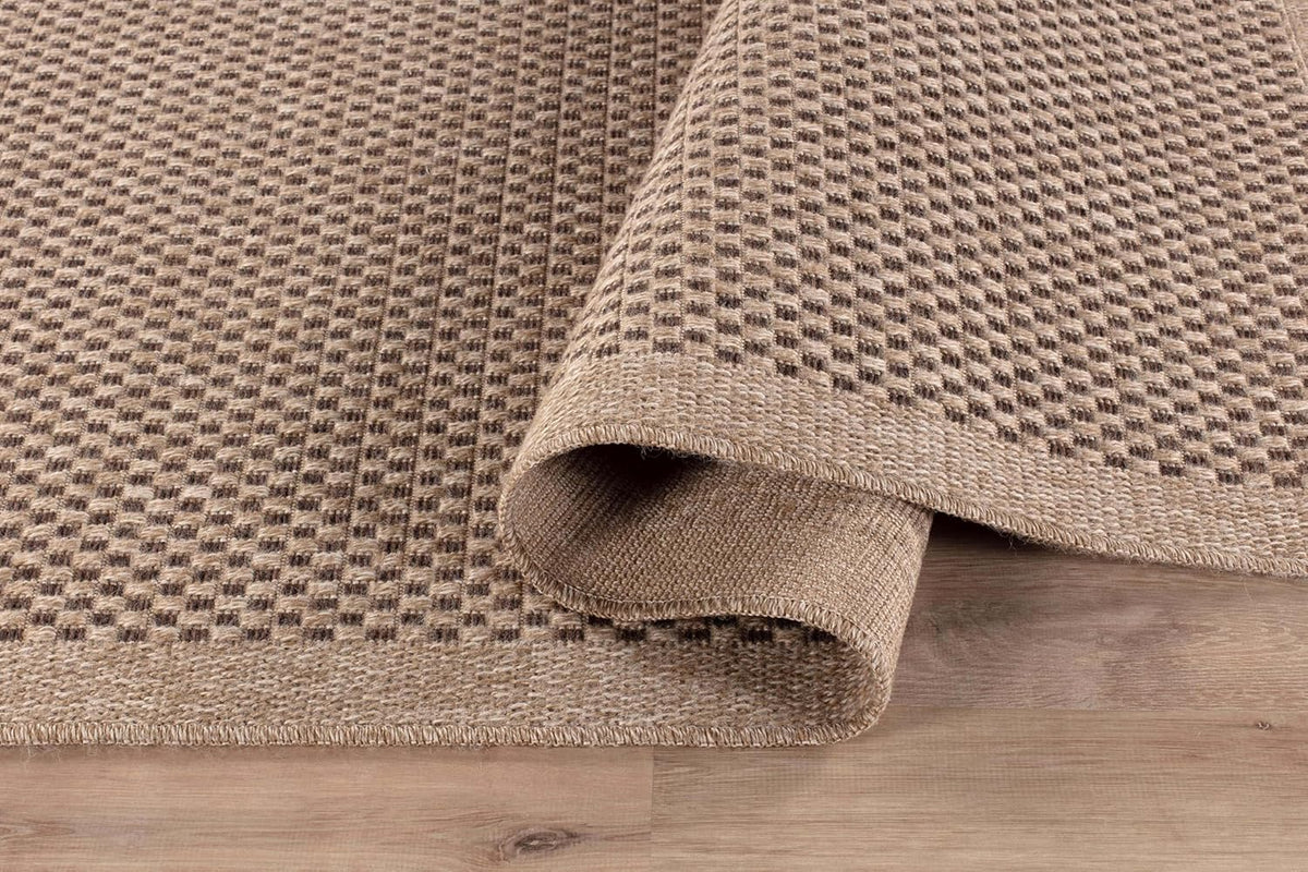 CAMILSON Easy Jute Rug 5x7, Indoor Outdoor Natural Color Fiber Area Rugs for Living Room Patio and