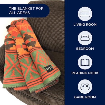 Beacon Blankets Southwestern Chief Henry Native American Design Throw - 90" x 90" Blanket Only
