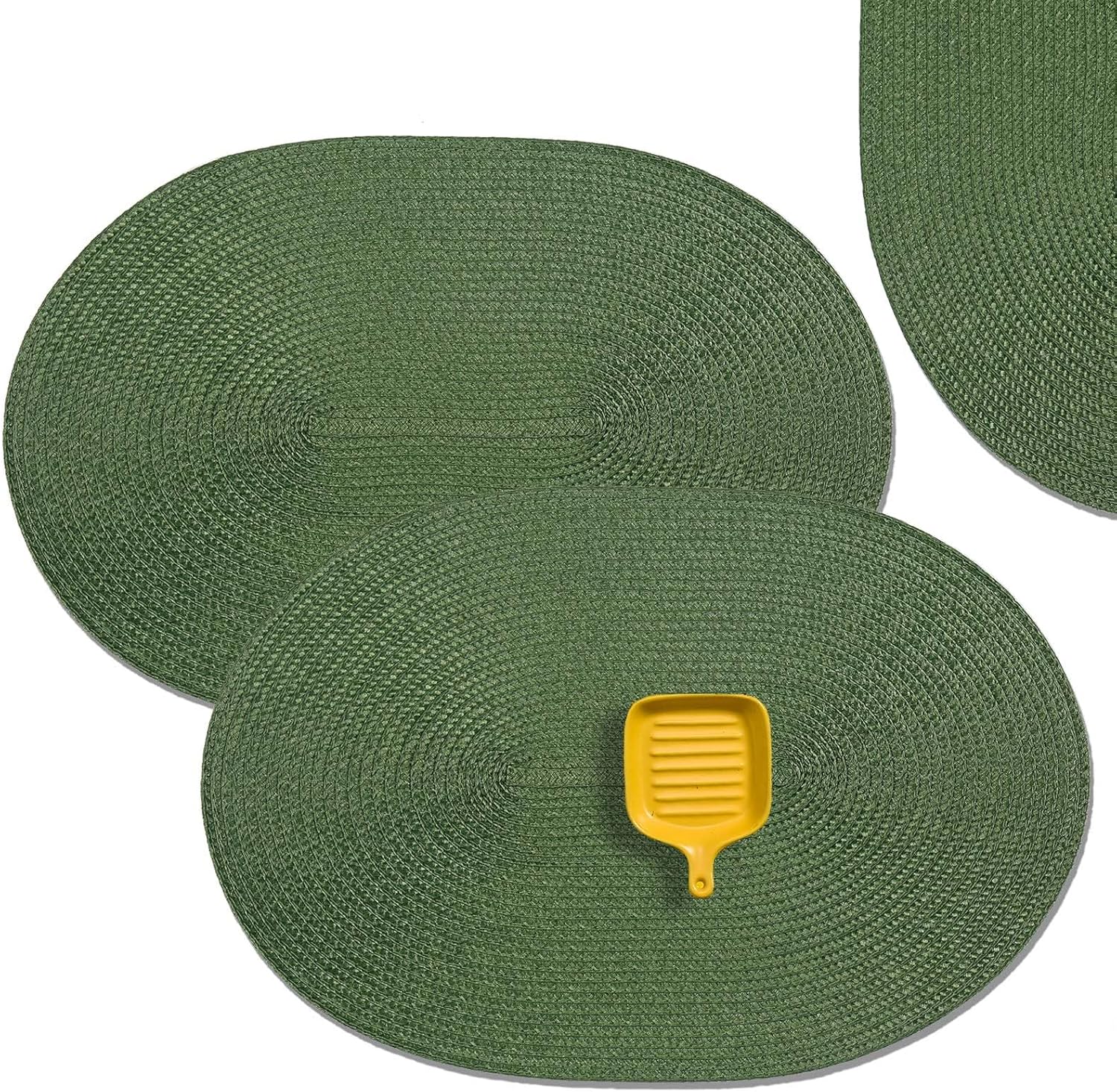 AHHFSMEI Placemats Set of 6 for Dining Table Washable Woven Vinyl Non-Slip 18x12 inches Placemat