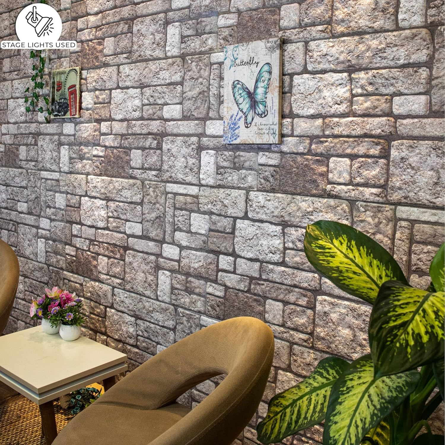 Dundee Deco 3D Wall Panels Faux Brick - Cladding, Grey Stone Look Wall Paneling, Styrofoam Facing
