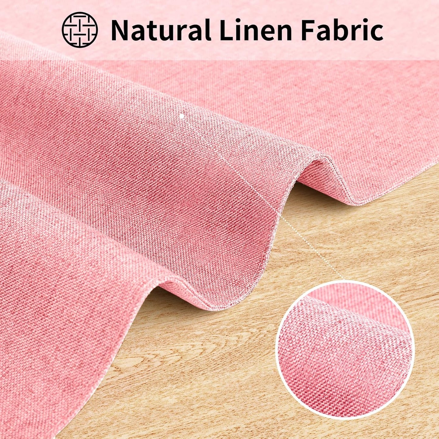 Cloth Placemats, Set of 6 Heat-Resistant Cotton Linen Blend Double Layered Machine Washable Place