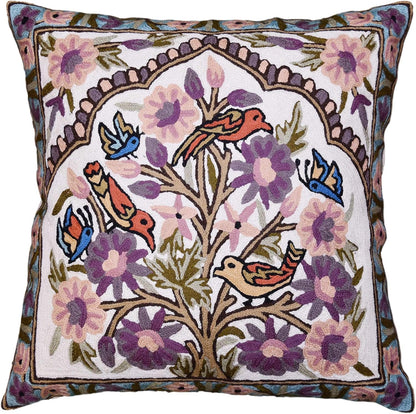 Tree of Life Pillow Cover Lavender Floral Pillowcase Botanical Flower Pillows Plants Farmhouse