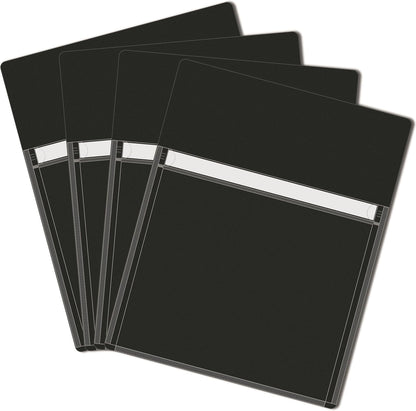 Magnetic Pocket 4 Pack – Self-Adhesive Magnetic Storage Pouch for Documents, Notes & Tools, Strong
