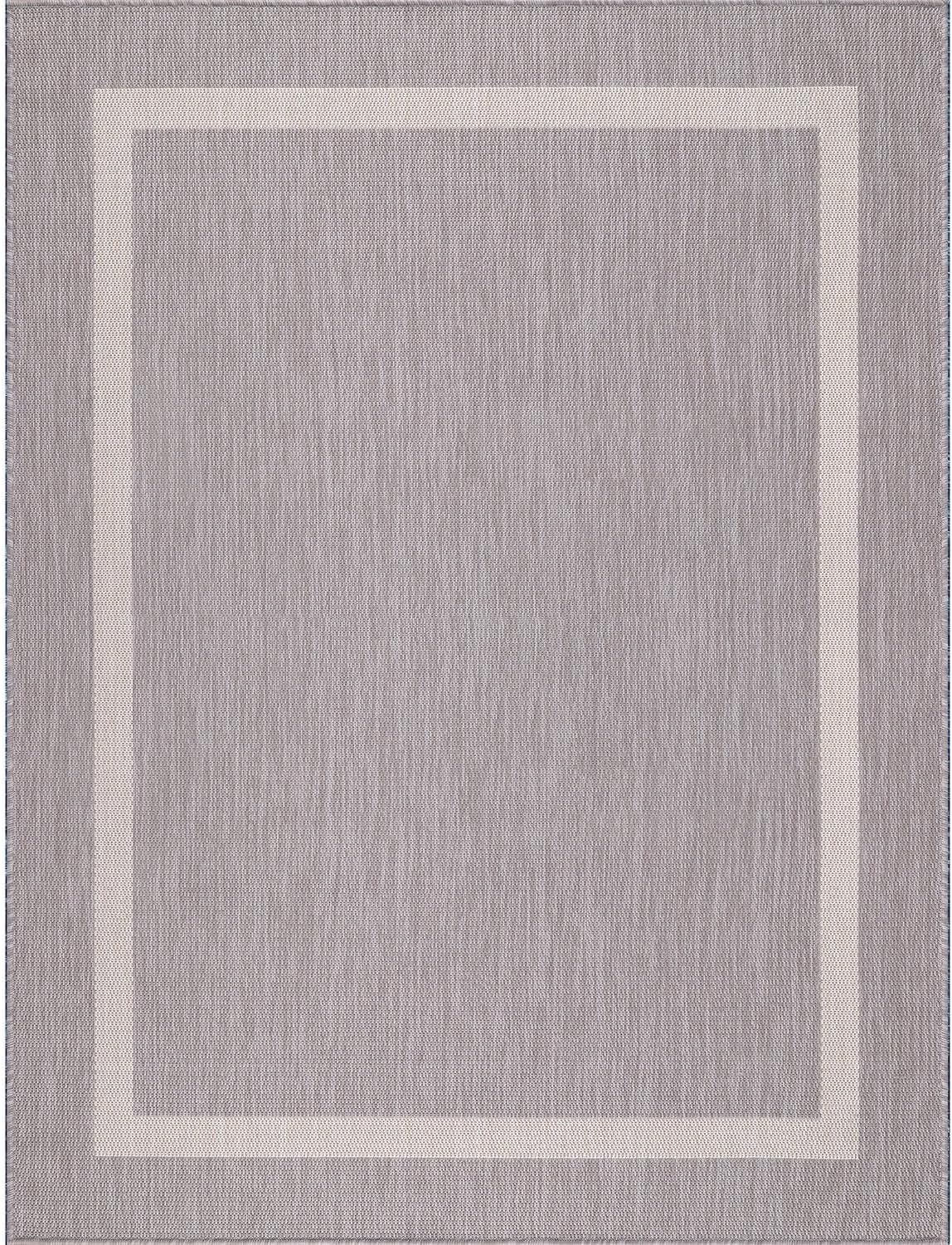 Bordered Outdoor Rug 8x10 Washable Outside Carpet for Indoor Patio Porch Waterproof Easy Cleaning
