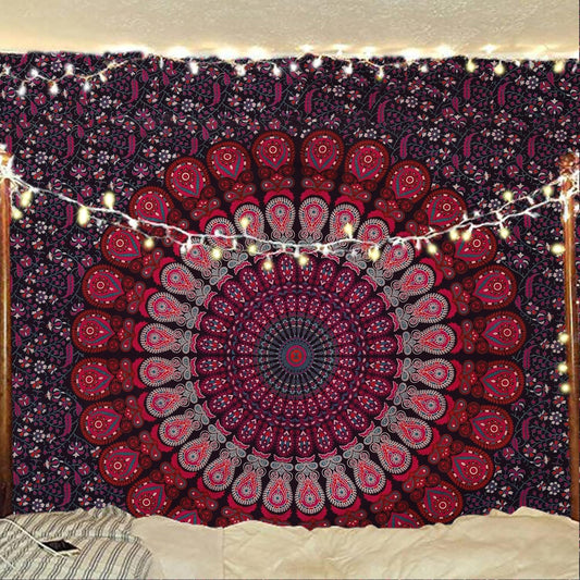 Bless International Handmade Indian hippie Bohemian Psychedelic Peacock Mandala Wall hanging