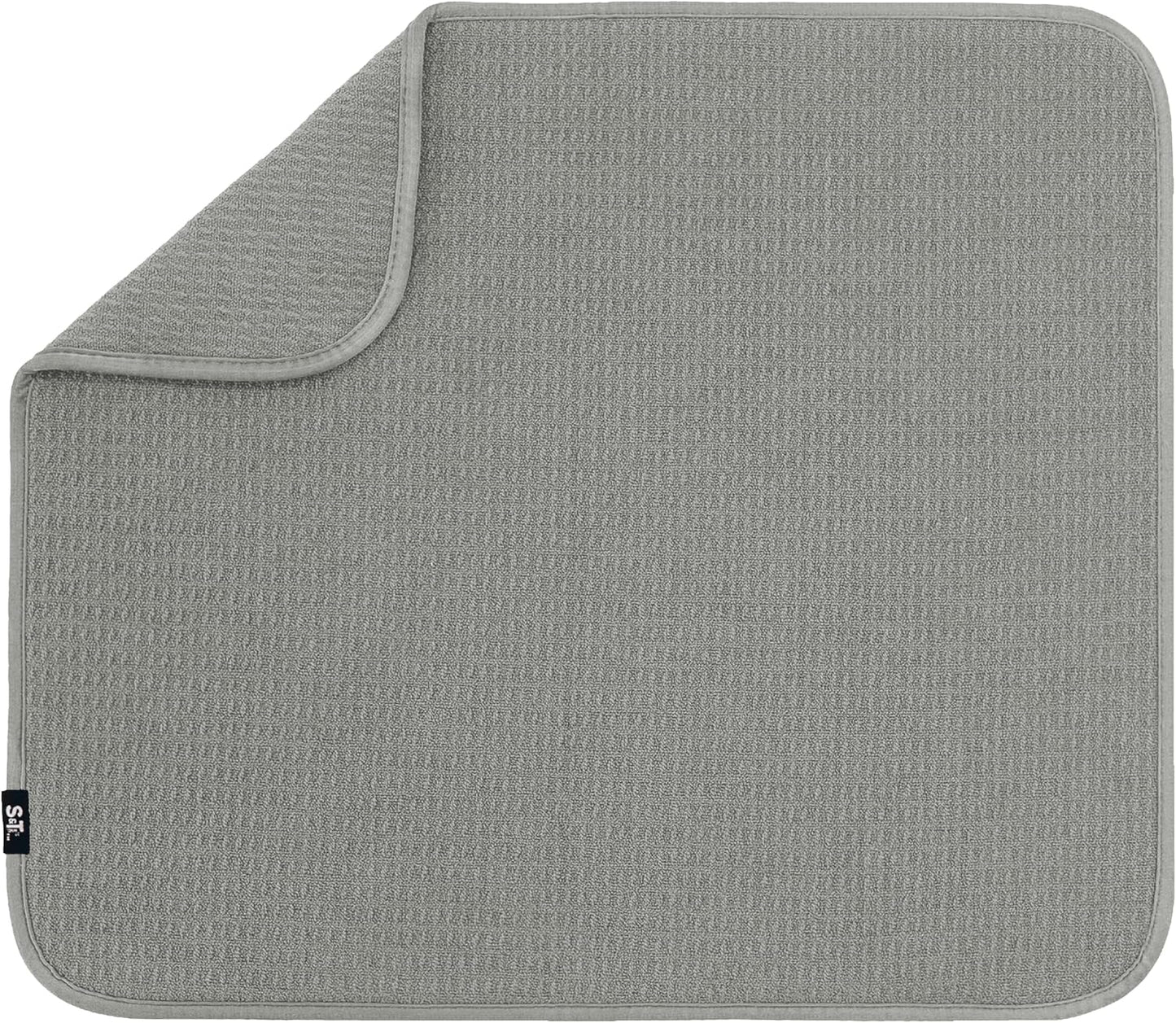 S&T INC. Dish Drying Mat, 16” x 18”, Absorbent Microfiber Kitchen Counter Mat, Dish Drying Pad for