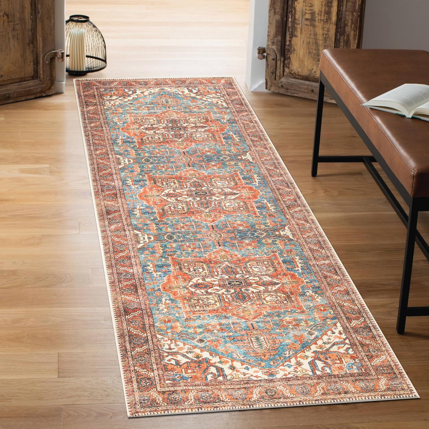 Keen Home Design 2x7 Rug - Machine Washable Runner Rug with Non-Slip Backing, Ideal for Hallway