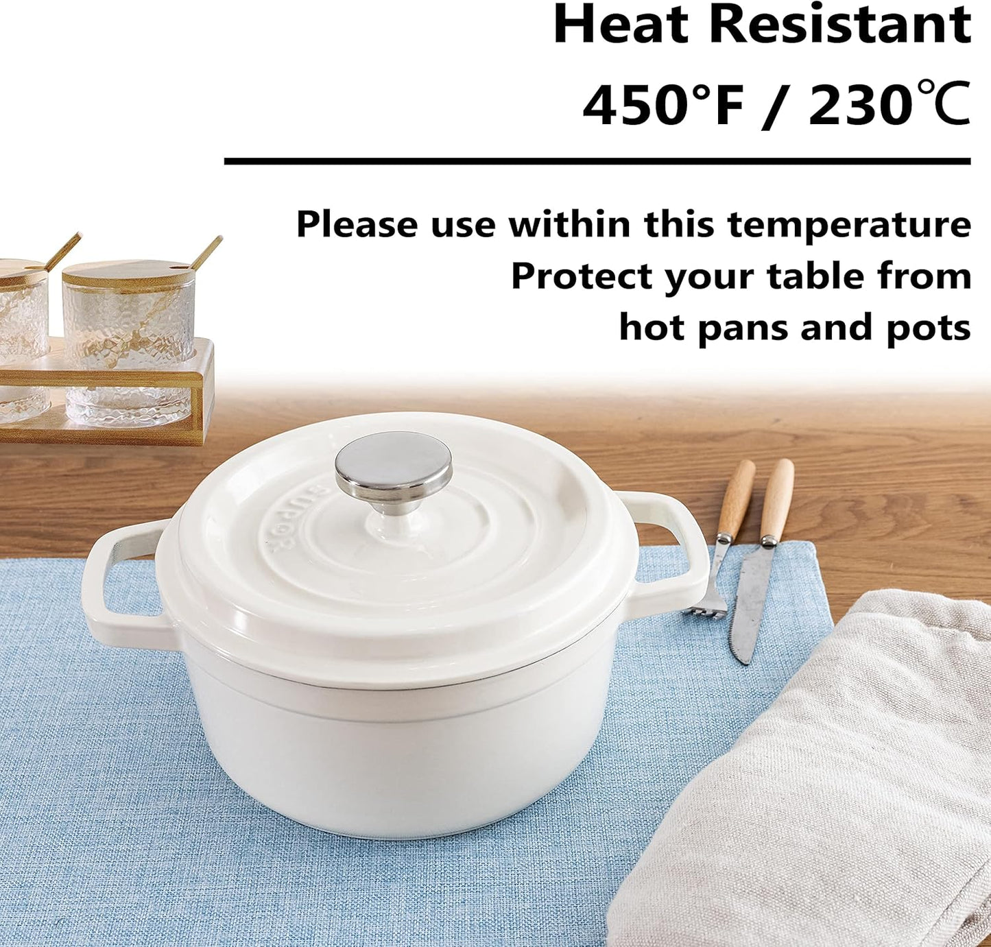 Home Brilliant Placemats Table Mat Set of 6 Heat Resistant Dining Place Mats for Kitchen Restaurant