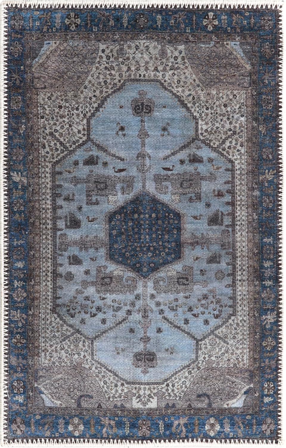 Keen Home Design 2x3 Rug - Machine Washable Entry Rug with Non-Slip Backing, Ideal for Enteryway