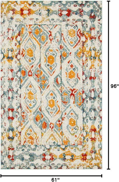 Unique Loom Rosso Collection Vintage, Geometric, Bohemian, Traditional, Distressed, Southwestern
