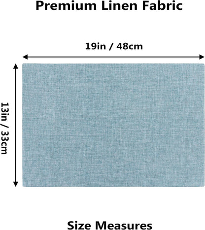 Home Brilliant Cloth Placemats Set of 8 for Holiday Dinner Linen Placemat Heat Resistant Dining