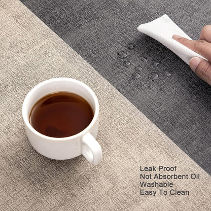 Myir JUN Placemats Dual Sided, Faux Leather Place Mats Set of 4 Indoor Placemat for Dining Table