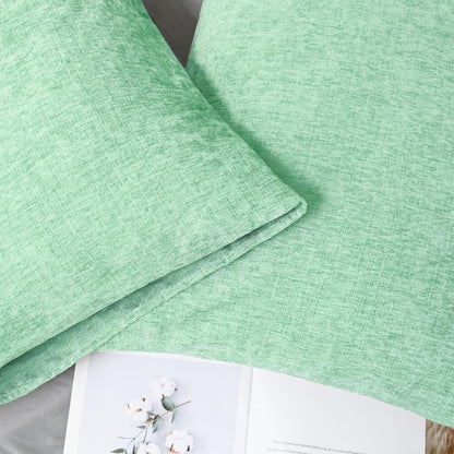 CaliTime Throw Pillow Covers Decorative 20 X 26 Inches Pack of 2 Cozy Chenille Standard Pillow