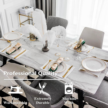 Home Brilliant White Placemats Set of 6 Heat Resistant Dining Table Place Mats for Kitchen Table