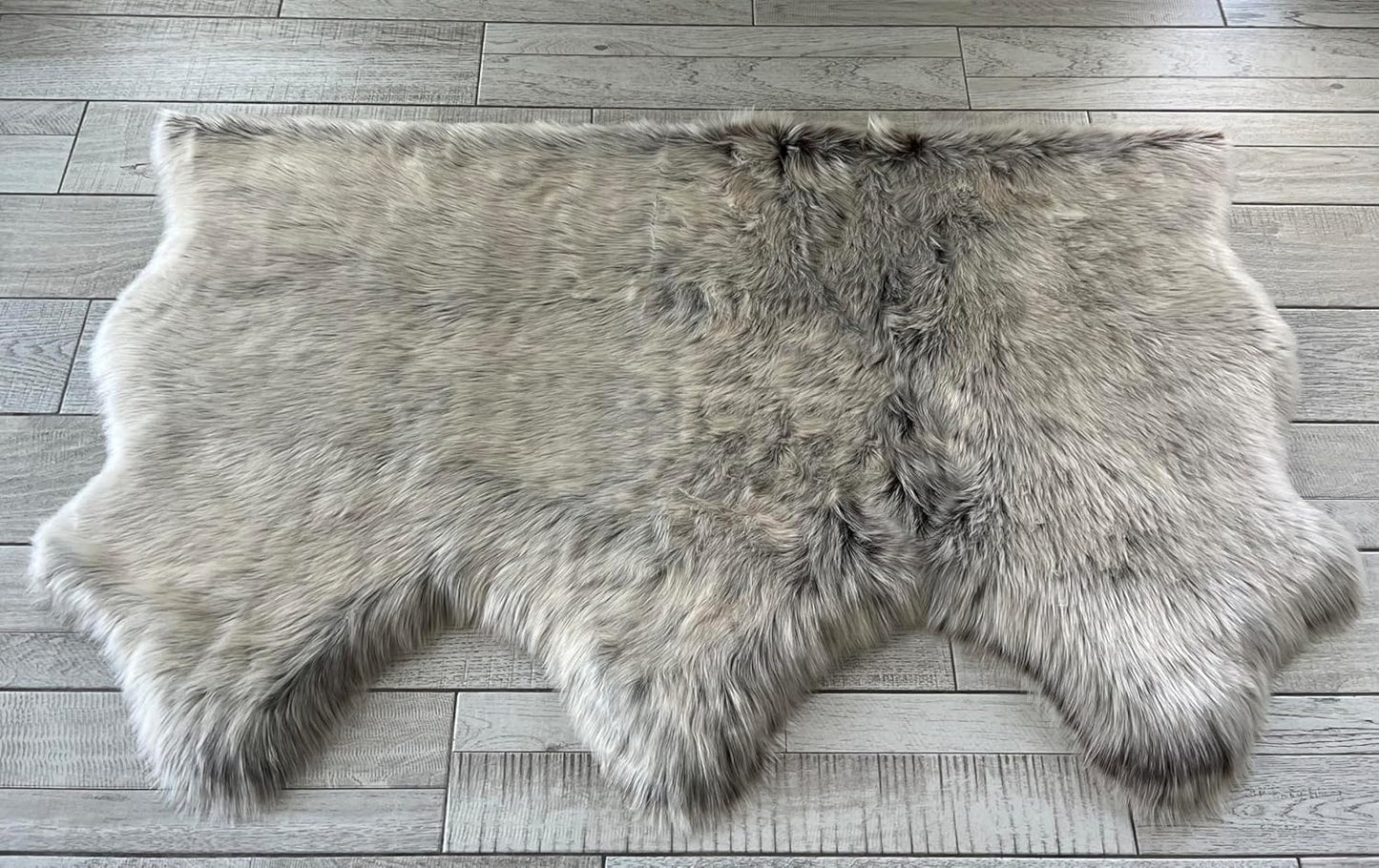 LAMBZY Faux Sheepskin Super Soft Hypoallergenic Free Shape Silky Shag Rug, Luxury Shaggy Plush