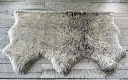 LAMBZY Faux Sheepskin Super Soft Hypoallergenic Free Shape Silky Shag Rug, Luxury Shaggy Plush