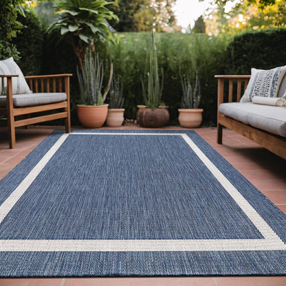 Bordered Outdoor Rug 5x7 Washable Outside Carpet for Indoor Patio Porch Waterproof Easy Cleaning