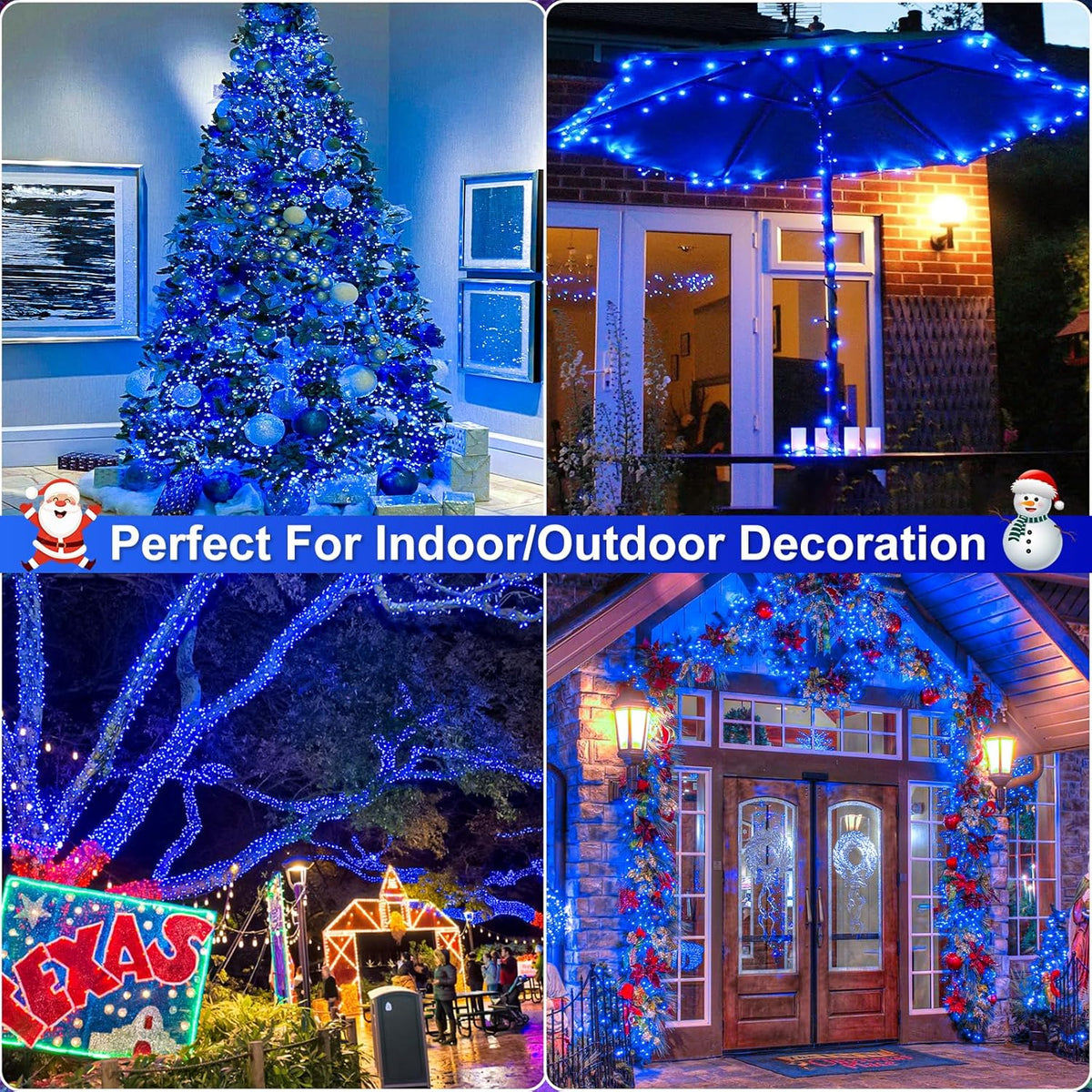 Christmas Lights Outdoor, 66FT 200 LED Christmas String Lights with 8 Modes Waterproof, Connectable