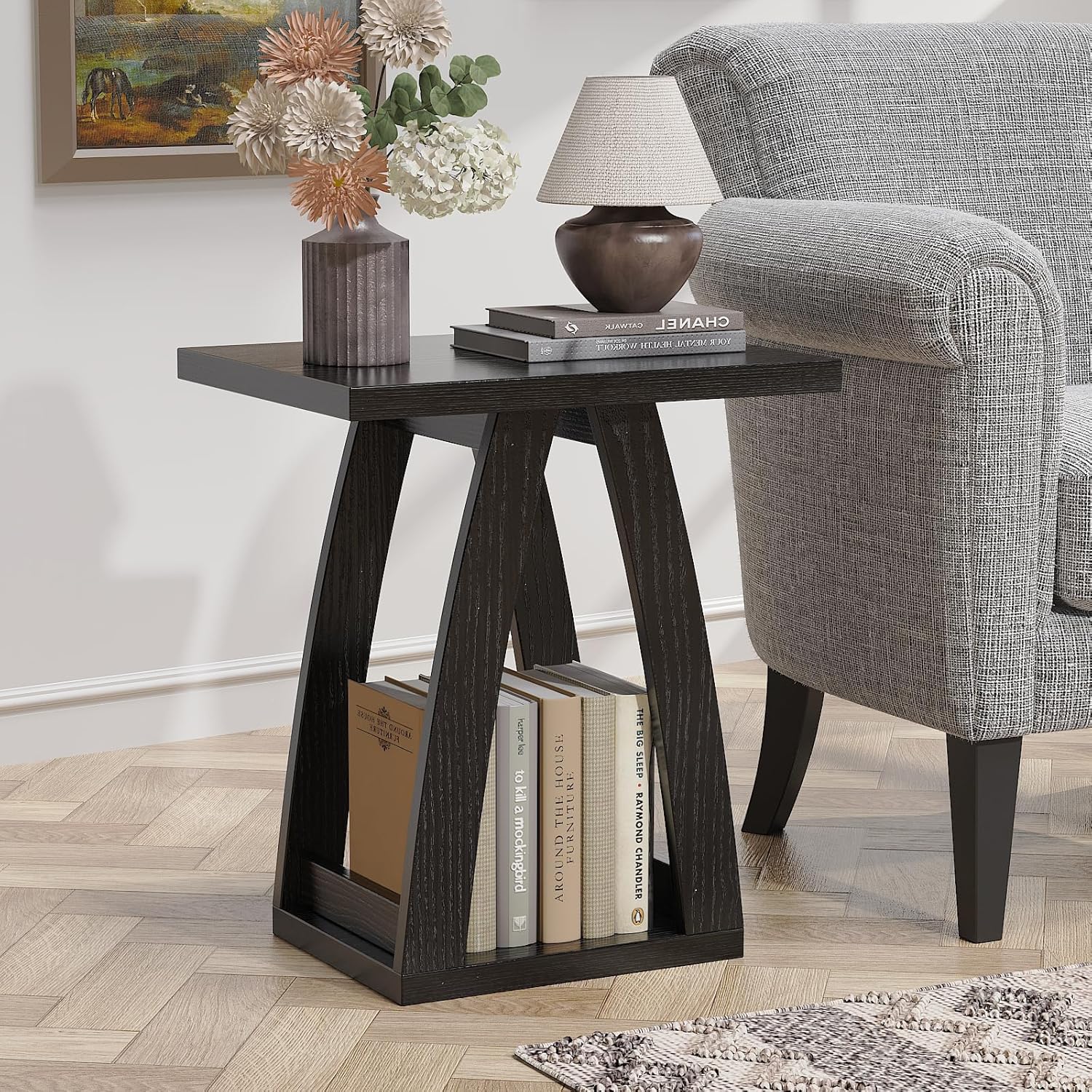 End Tables Living Room, Side Table Beside Sofa, Nightstand for Bedroom, Couch Side Table with