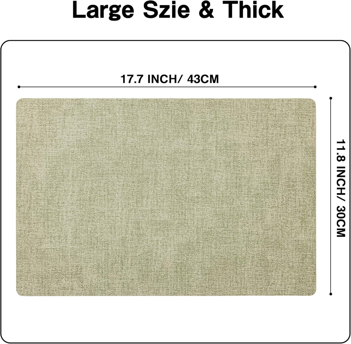 Chrysameld Vinyl Placemats Set of 4 - Faux Leather 100% Waterproof Oil-Proof Wipeable PU Place