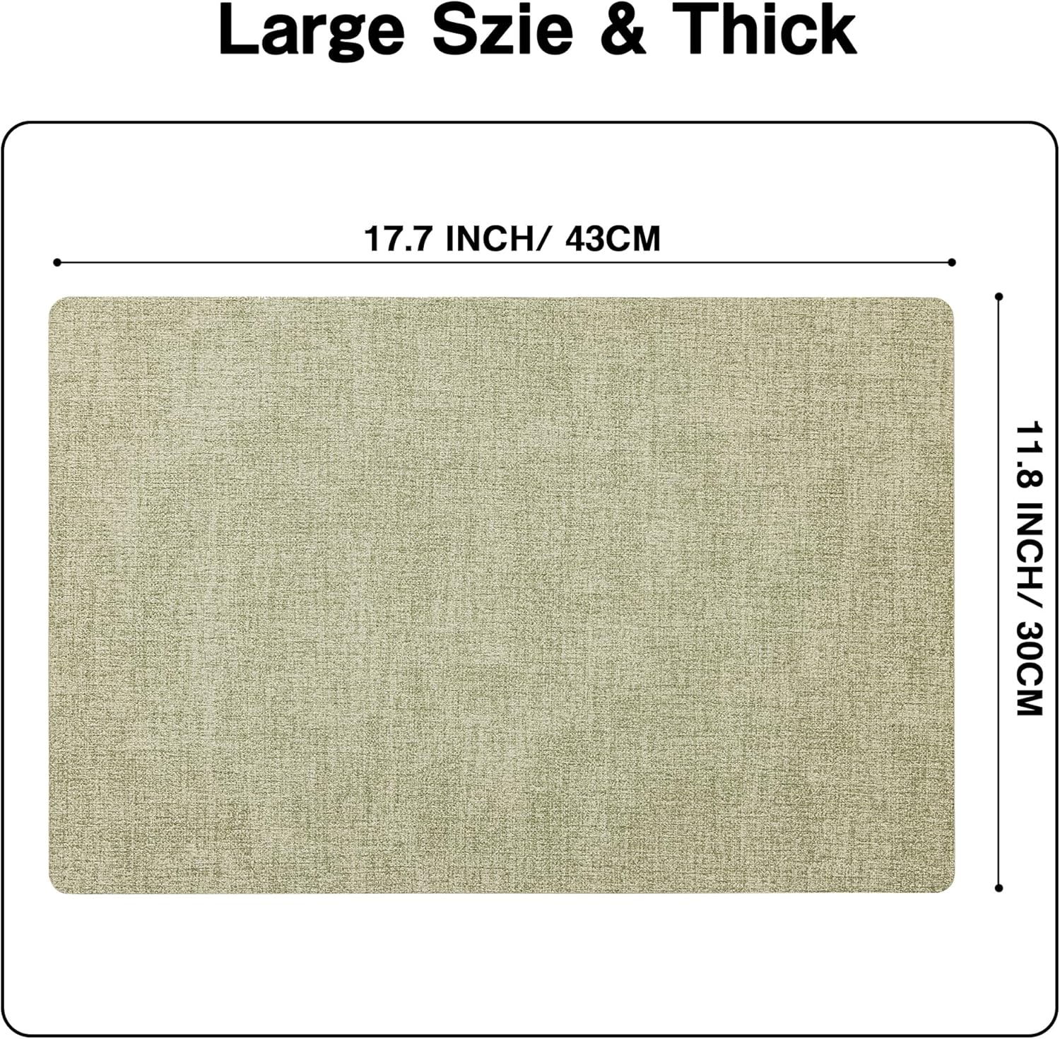 Chrysameld Vinyl Placemats Set of 6 - Faux Leather 100% Waterproof Oil-Proof Wipeable PU Place