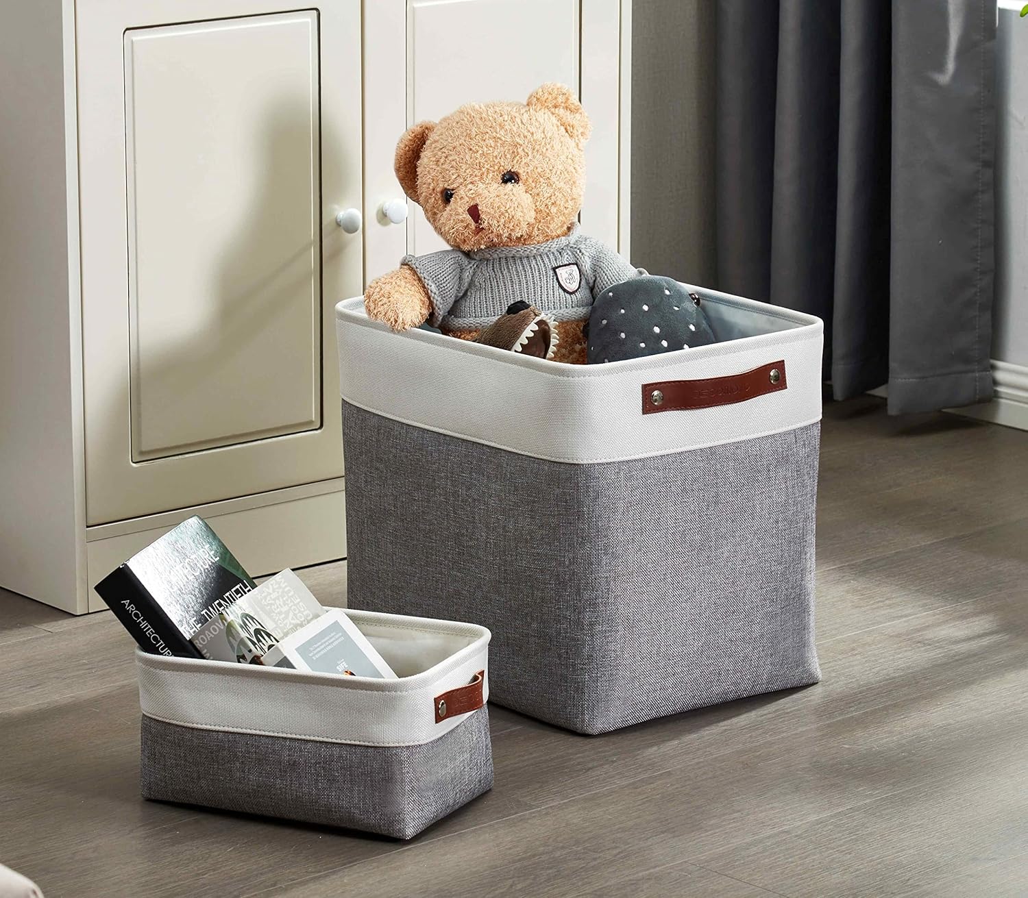 DECOMOMO Storage Baskets | Large Storage Bins 54.5L Fabric Baskets for Organizing Laundry Nursery