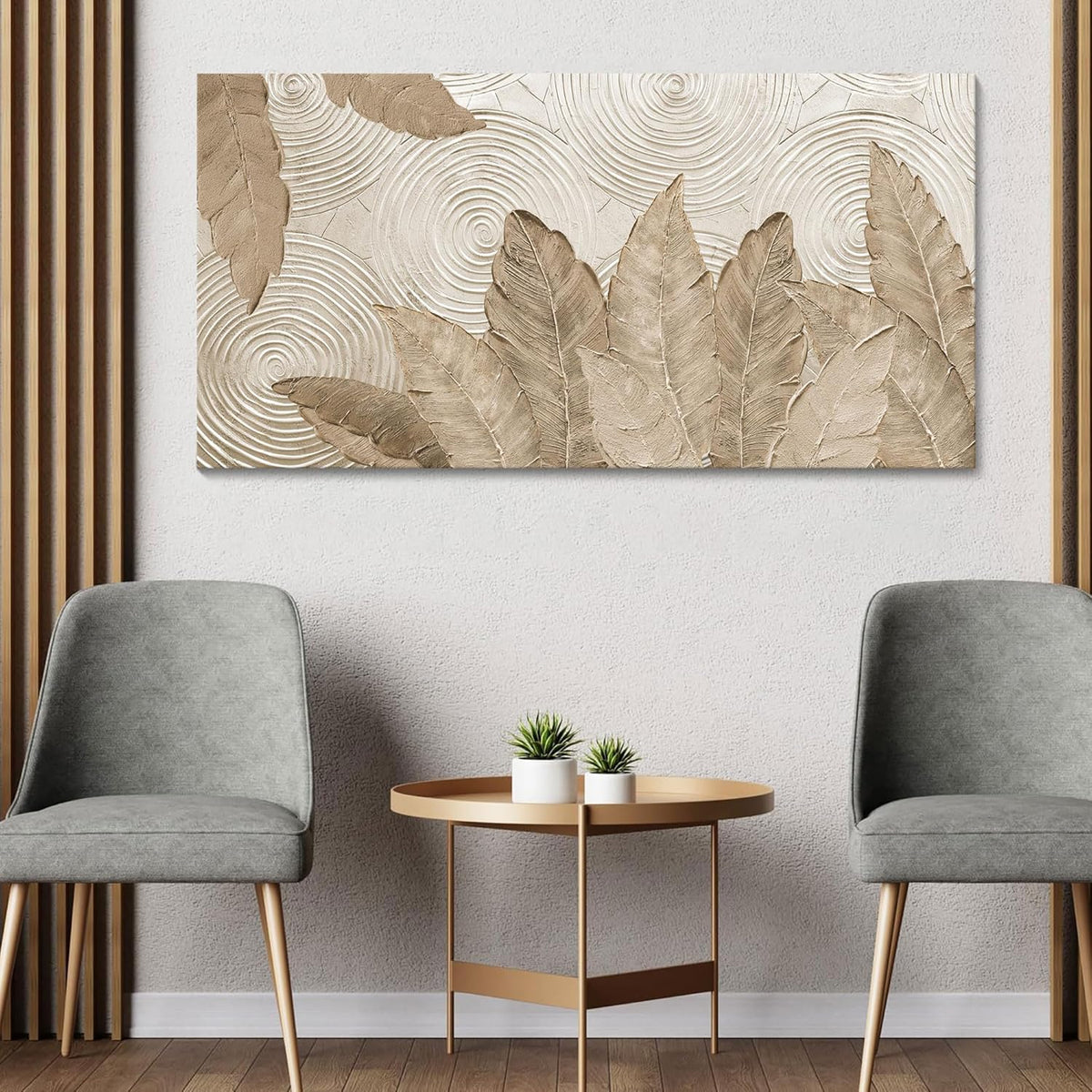 Minimalist & Modern Art for Bedroom Decor Framed Abstract Artwork for Walls Neutral & Contemporary